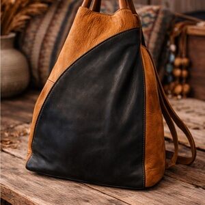Soft Weather Style Leather Backpack Purse Artisan Made Roomy Multi Pocket
